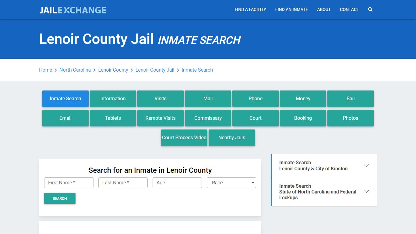 Lenoir County Jail, NC Inmate Search: Roster & Mugshots