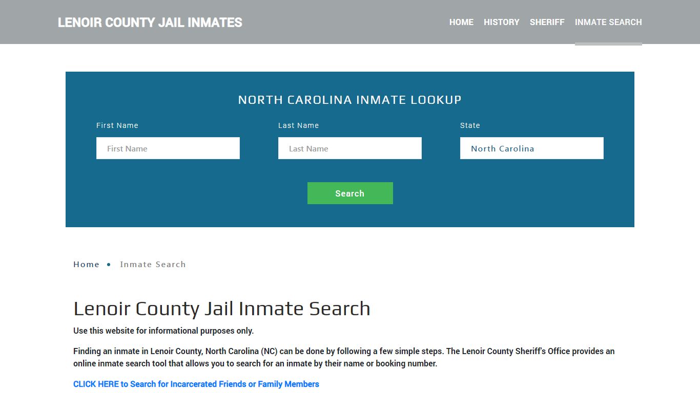 Lenoir County, NC Detainee Lookup